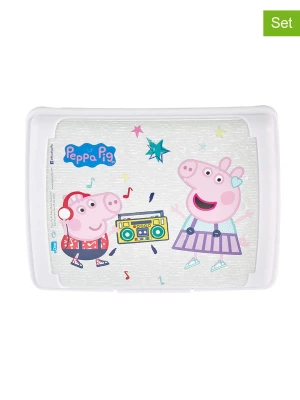 keeeper Pojemniki (2 szt.) "Peppa Pig" w kolorze biało-jasnoróżowym na lunch - 500 ml rozmiar: onesize keeeper Pojemniki (2 szt.) "Peppa Pig" w kolorze biało-jasnoróżowym na lunch - 500 ml rozmiar: onesize