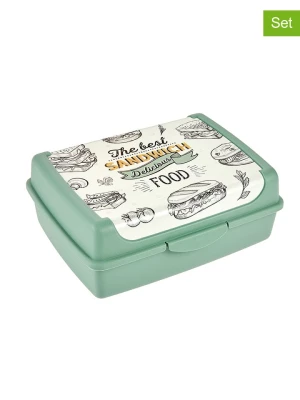 keeeper Pojemniki (2 szt.) "Sandwich" w kolorze zielono-białym na lunch - 1 l rozmiar: onesize keeeper Pojemniki (2 szt.) "Sandwich" w kolorze zielono-białym na lunch - 1 l rozmiar: onesize