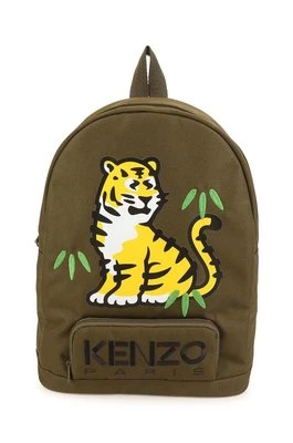 Kenzo Kids plecak dziecięcy kolor zielony duży z nadrukiem Kenzo kids