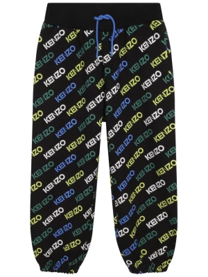 Kenzo Kids Spodnie dresowe K24291 S Czarny Regular Fit