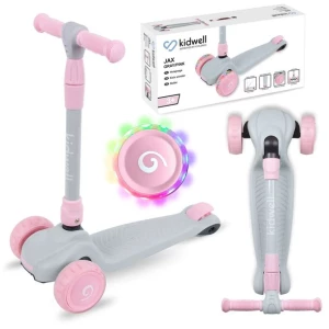 Kidwell JAX Hulajnoga trójkołowa dla dziewczynki Balansowa Gray Pink