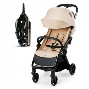 ﻿Kinderkraft Wózek spacerowy spacerówka APINO do 22 kg lekki składany beżowy