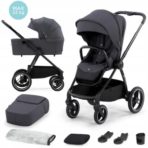Kinderkraft Wózek wielofunkcyjny 2w1 + akcesoria NEA Deep Grey