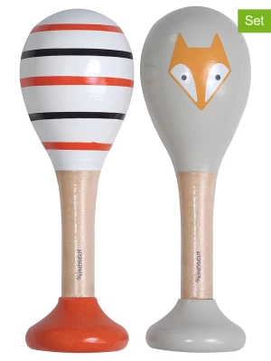 Kindsgut Grzechotki (2 szt.) "Fox and Stripes" - 6 m+ rozmiar: onesize