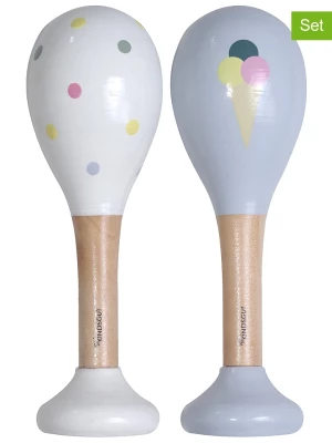 Kindsgut Grzechotki (2 szt.) "Ice cream and dots" - 6 m+ rozmiar: onesize