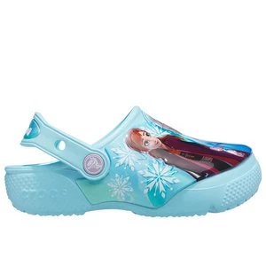 Klapki Crocs Toddler Fun Lab Disney Frozen II Clog 206804-4O9 - niebieskie
