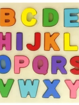 Klocki Alfabet Puzzle Drewniane Układanka Literki