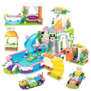 Klocki konstrukcyjne friends Pool party 767 elementów Zabawa na basenie