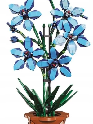 Klocki Konstrukcyjne Orchidea o Kwiecie Lotosu / Kolor Niebieski