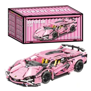 ﻿Klocki Konstrukcyjne Techniczne Auto Lamborghini Sian Różowy 1280 Elementów