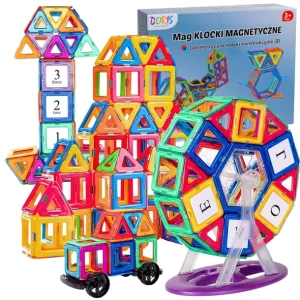 Klocki Magnetyczne DUŻE Konstrukcyjne Magnetic Tiles Zestaw XXL 72 el