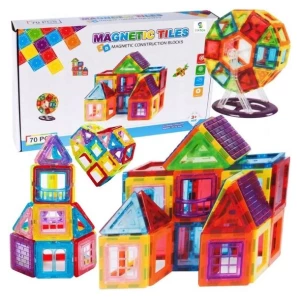 KLOCKI MAGNETYCZNE KONSTRUKCYJNE 3D DUŻE PANELE EDUKACYJNE UKŁADANKA 70 szt KLOCKI MAGNETYCZNE KONSTRUKCYJNE 3D DUŻE PANELE EDUKACYJNE UKŁADANKA 70 szt
