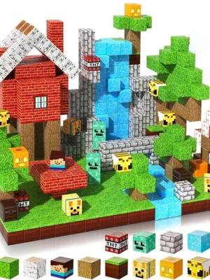 Klocki Magnetyczne Konstrukcyjne Zestaw Zabawki Dziecka DYI Budowanie