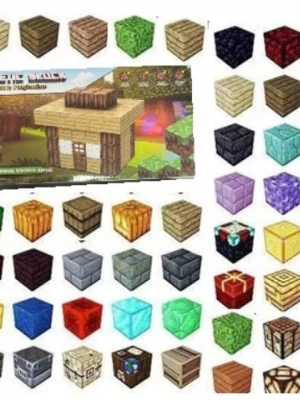 KLOCKI MAGNETYCZNE MINECRAFT KLOCKI MAGNETYCZNE SZEŚCIANY MOCNE 78 KLOCKÓW
