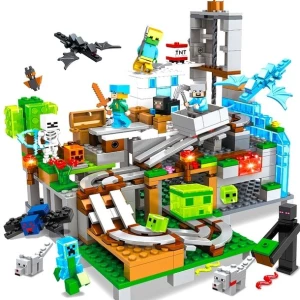 KLOCKI Minecraft MyWorld GÓRSKA JASKINIA KOPALNIA kamien LED ponad 600 ele