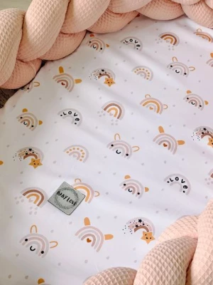 Kokon niemowlęcy z warkoczem, kocem i poduszką 4 pack BABY LOVE