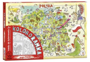 KOLORORAMKA XXL MONUMI "Map of Poland"