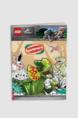 "Kolorowanka z naklejkami. LEGO: Jurassic World" książka z zadaniami AMEET