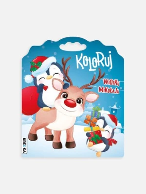 "Koloruj wioskę Mikołaja" książka z zadaniami KREDKA