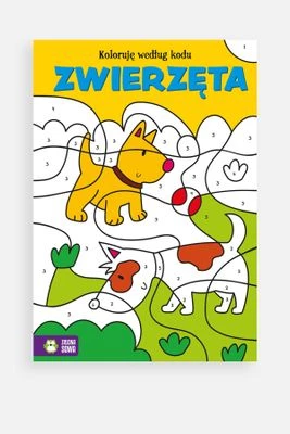 "Koloruję według kodu. Zwierzęta" książka z zadaniami ZIELONA SOWA