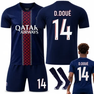 KOMPLET PIŁKARSKI KOSZULKA DESIRE DOUE PSG PARIS WSZYSTKIE ROZMIARY