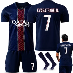 KOMPLET PIŁKARSKI KOSZULKA KHVICHA KVARATSKHELIA PSG PARIS ROZMIARY