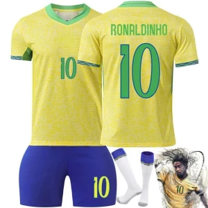 ﻿KOMPLET PIŁKARSKI MECZOWY RONALDINHO BRAZYLIA WSZYSTKIE ROZMIARY