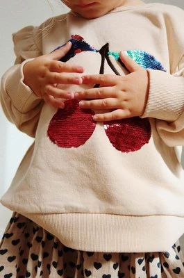 Konges Sløjd bluza dziecięca kolor beżowy z aplikacją