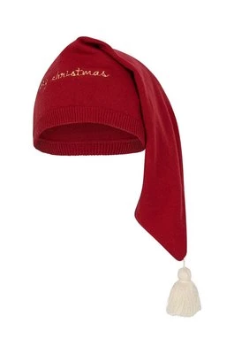 Konges Sløjd czapka bawełniana dziecięca kolor czerwony z cienkiej dzianiny bawełniana