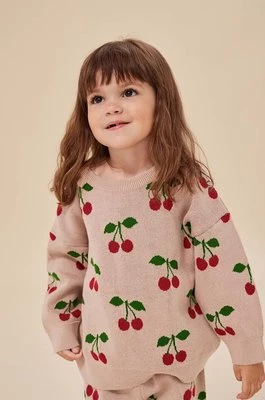 Konges Sløjd sweter bawełniany dziecięcy kolor czerwony lekki