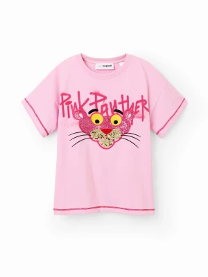 Koszulka cekinami i Różową Panterą Desigual