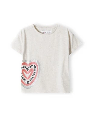 Koszulka dla niemowlaka dzianinowa z sercem Minoti