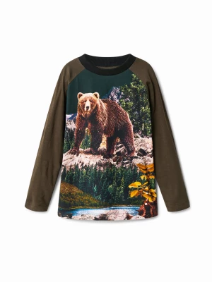 Koszulka z długim rękawem i motywem niedźwiedzia Desigual