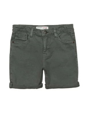 Krótkie spodenki chłopięce o kroju jeansów dla chłopca - khaki Minoti