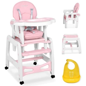 ﻿KRZESEŁKO DO KARMIENIA SINCO DLA DZIECI SKŁADANE TACA RICOKIDS + ŚLINIAK