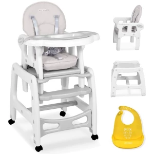 ﻿Krzesełko do karmienia wielofunkcyjne 5w1 Ricokids Sinco szare