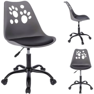 KRZESŁO biurowe na kółkach obrotowe DO BIURKA dziecięce JOY czarne JUMIhome