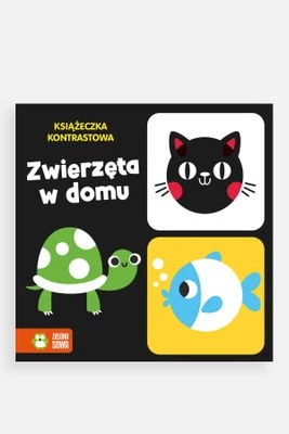 "Książeczka kontrastowa. Zwierzęta w domu" książka obrazkowa ZIELONA SOWA