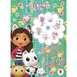 Książka aktywizująca Koci Domek Gabi. Książecz-kot-ka z dużymi naklejkami