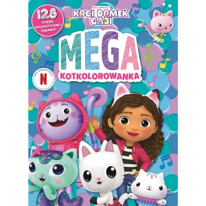 Książka aktywizująca Koci Domek Gabi. Mega KOTkolorowanka