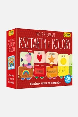 Książka i puzzle Moje pierwsze kształty i kolory WILGA PLAY