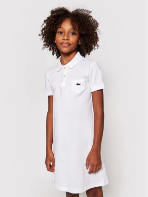 Lacoste Sukienka codzienna EJ2816 Biały Regular Fit