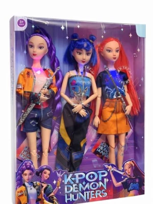 LALKI Muzyka Kpop Demon Hunters Mira Rumi Zoey 3 szt Huntrix