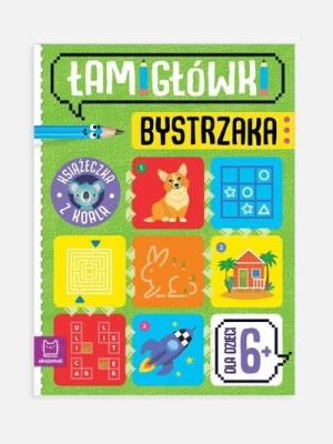 "Łamigłówki bystrzaka. Dla dzieci 6+. Książeczka z koalą" książka z zadaniami AKSJOMAT