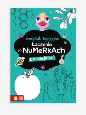 "Łamigłówki bystrzaka. Łączenie po numerkach z naklejkami" książka z zadaniami ZIELONA SOWA