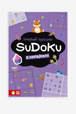 "Łamigłówki bystrzaka. Sudoku z naklejkami" książka z zadaniami ZIELONA SOWA
