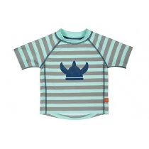 Lassig Koszulka T-shirt do pływania Striped aqua UV 50+ 0-6 m-cy