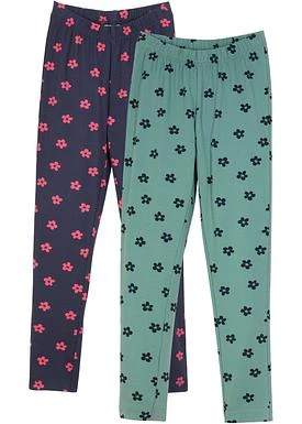 Legginsy dziewczęce (2 pary), bawełna organiczna bonprix