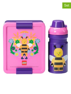 LEGO 2-częściowy zestaw "Bee" w kolorze różowo-fioletowym na lunch rozmiar: onesize