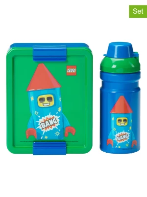LEGO 2-częściowy zestaw "Firework" w kolorze zielono-niebieskim na lunch rozmiar: onesize